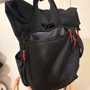 Nike Black Backpack with Red Zippers